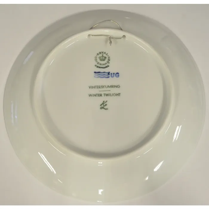 Royal Copenhagen Porcelain Christmas Collector Plate - Winter Twilight 1974