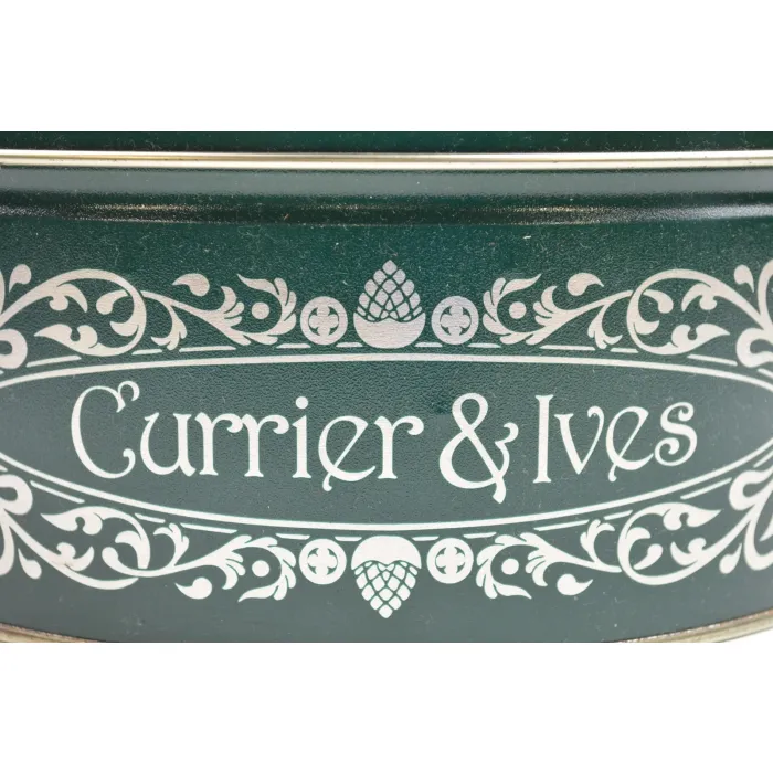 Schwan's Currier & Ives The Skating Pond Christmas 2000 Tin - 9.875" Wide