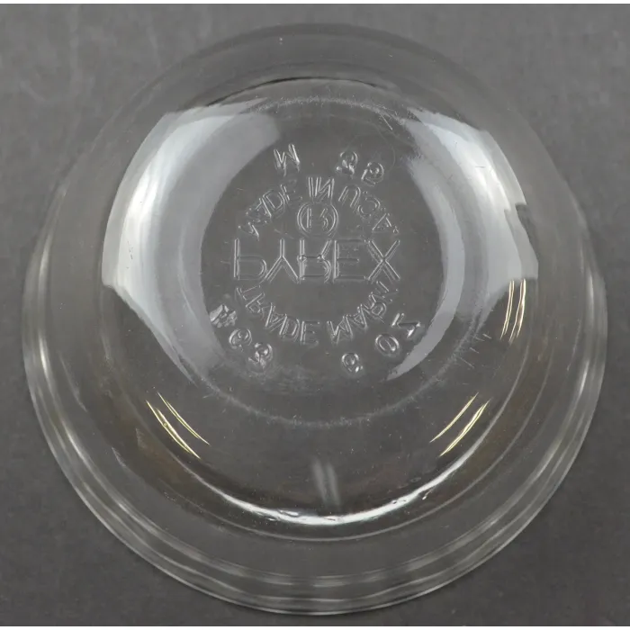 Pyrex - Originals Clear Pattern - Crimped Edge Custard Cup - 3.75" Wide