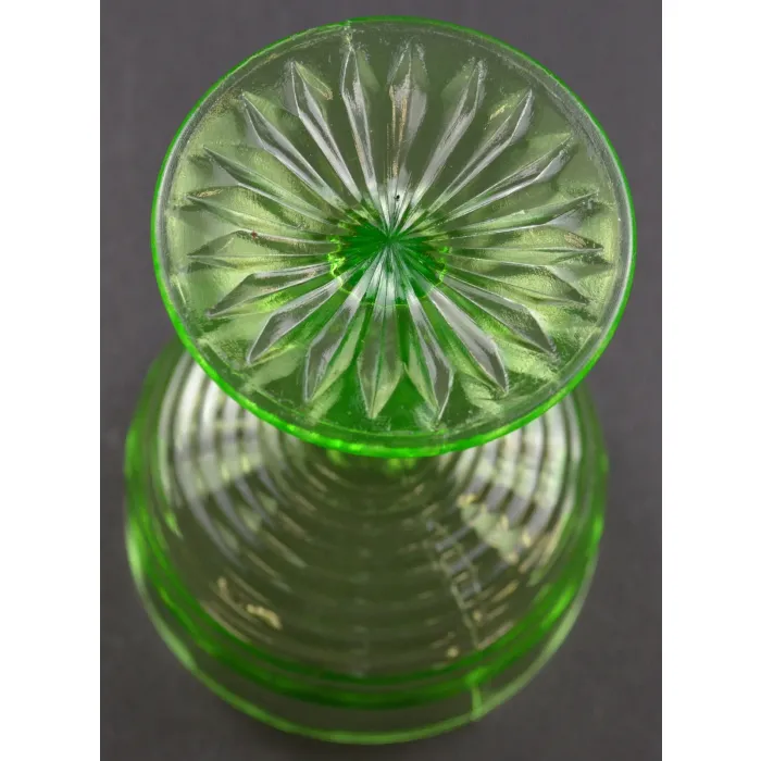 Anchor Hocking - Circle Green Pattern - Champagne or Tall Sherbets - Set Of 3
