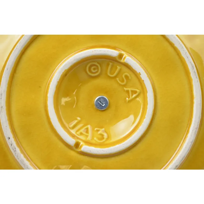 Vintage Stackable Yellow Tidbit Tray - Pottery No. 1A3 - 5.75" Tall