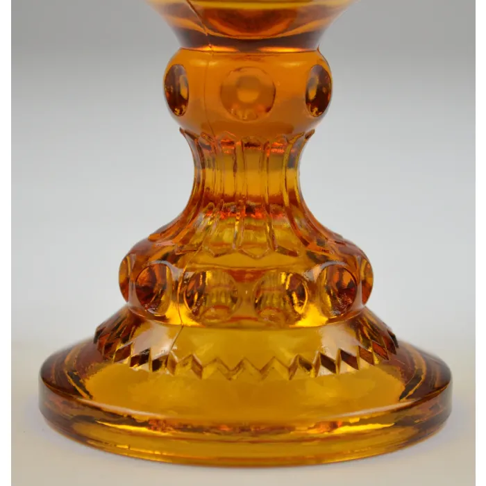 Indiana Glass - King's Crown Amber Pattern - Compote - 5.25" Tall
