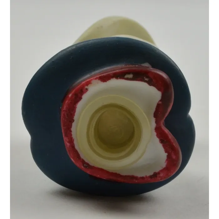 Woman In Blue Dress And White Hat Porcelain Salt Shaker - 3" Tall