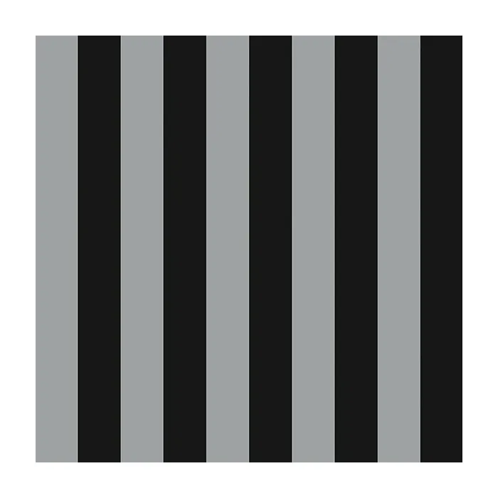 1.25 inRegency Stripe Wallpaper Metallic Silver, Black Norwall Wallcovering SY33910