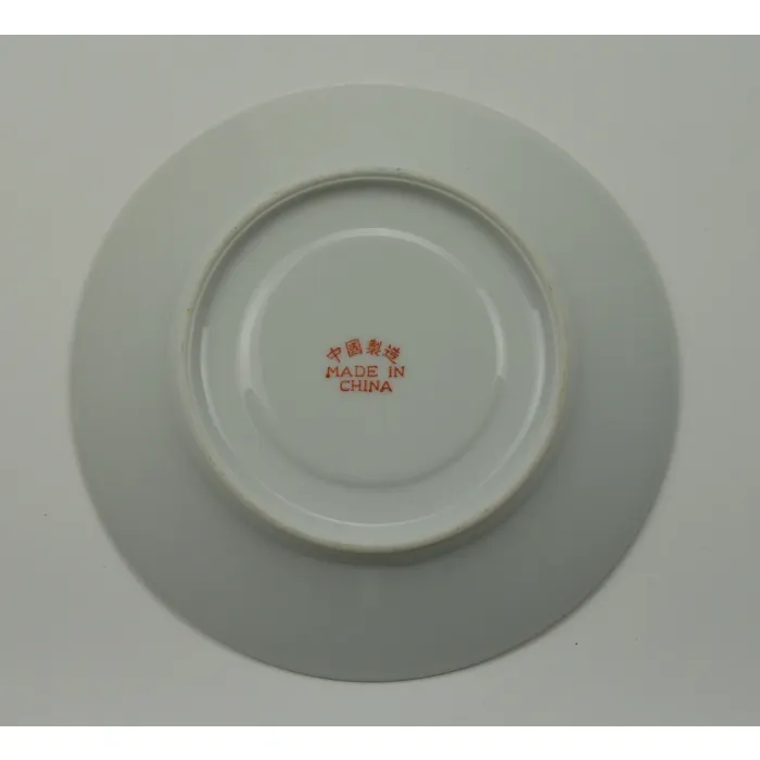 Collectible China Tea Cup & Saucer With Gold Rim - With Purple Flowers & Butterflies