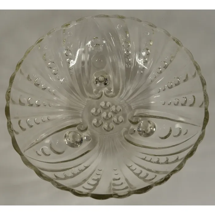 Anchor Hocking - Burple Clear Pattern - Large Dessert Bowl  - 8.5" Round
