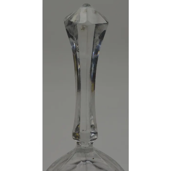 Vintage Etched Horse Pattern Crystal Bell - 7.25" Tall