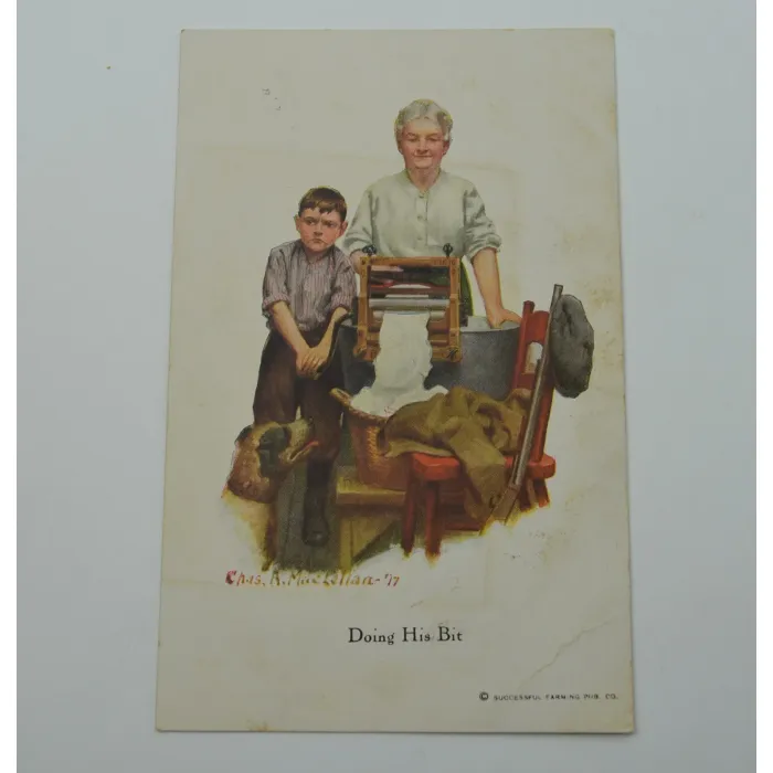 Vintage Postcard - Doing His Bit - Successful Farming Pub Co.- Early 1900's