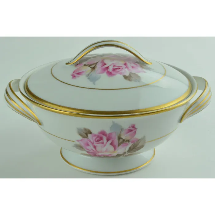 Noritake China - Rosetta Pattern - Lidded Sugar Bowl - 5285