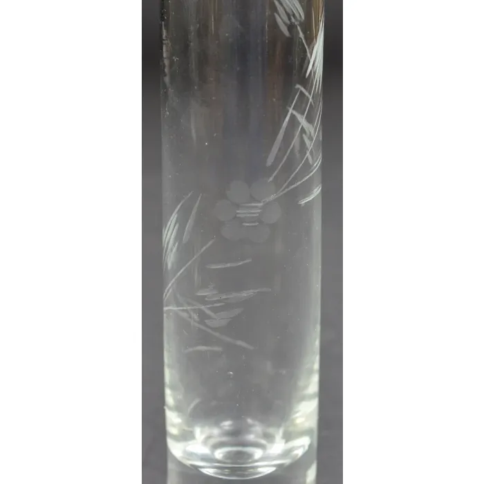 Three Stars Hand Blown Etched Shot Glass - 6" Tall