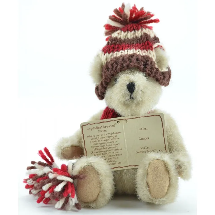 Boyds Bears Plush Teddy Bear - Cocoa - The Head Bean Collection - 7" Tall