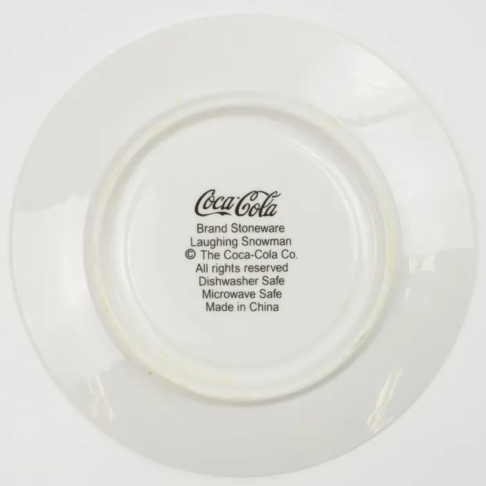 Oneida China - Coca Cola - Laughing Snowman Pattern - Saucer