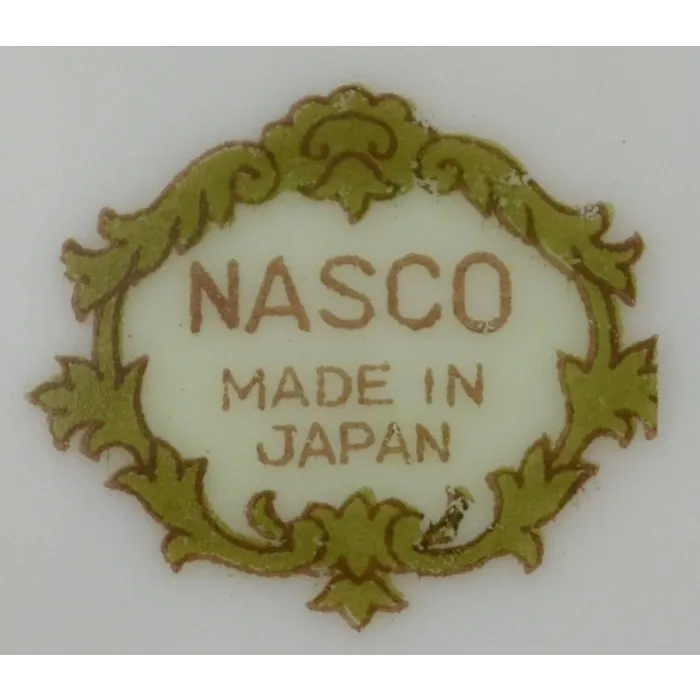 Nasco Ring Dish - Pink Floral Pattern WIth Gold Trim - 4" Wide