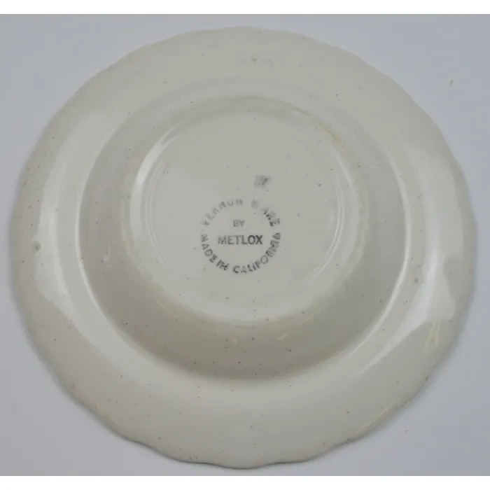 Metlox Vernon Ware - True Blue Pattern - Flat Cup Saucer - Hand Painted