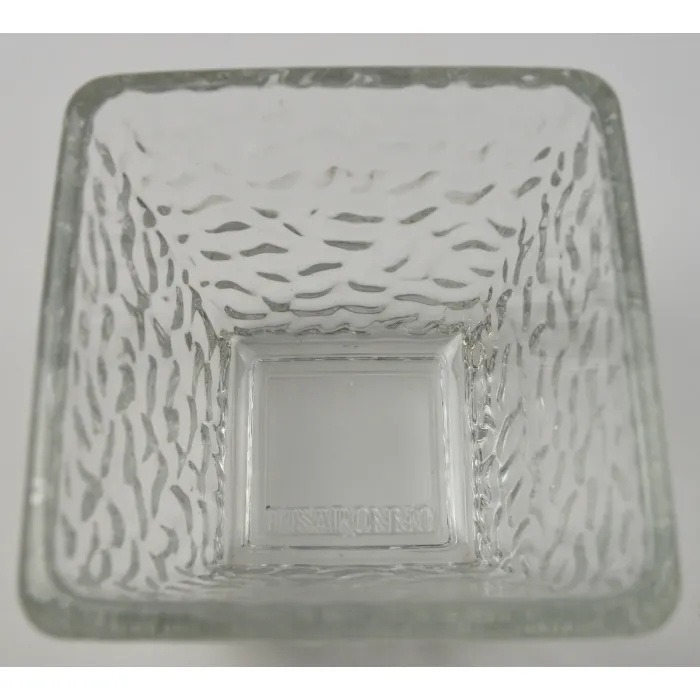 Disaronno Clear Glass Square Bowl - 3.125" Tall