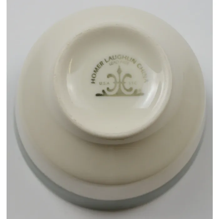 Homer Laughlin - Green Stripe Pattern - Custard Cup - 2.5" Tall