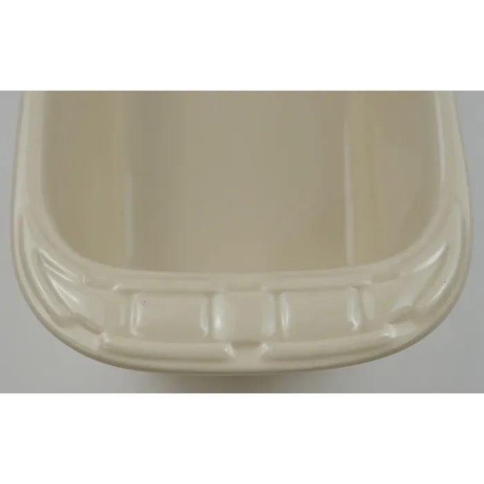 Longaberger Pottery Woven Traditions Ivory Pattern - Mini Loaf Pan