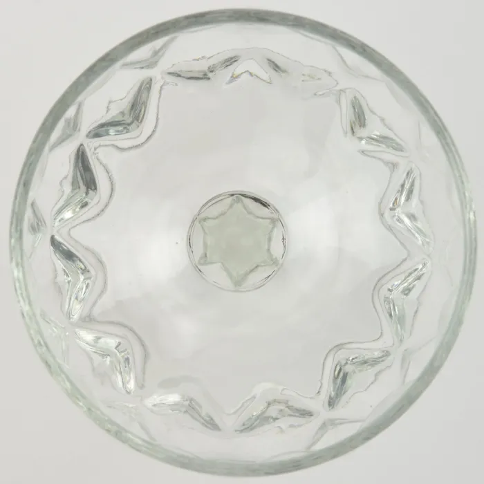 Clear Diamond Quilt Pattern Wine Glass - 5 5/8" Tall