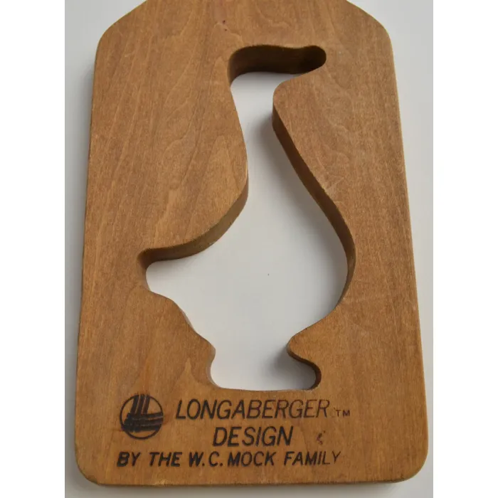 Longaberger Wooden Goose Paddle By The W. C. Mock Family - 12.75" Tall