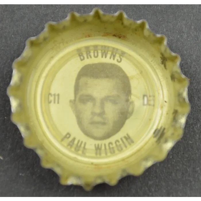 Coca Cola NFL Bottle Cap - Cleveland Browns - Paul Wiggin - Coke King Size