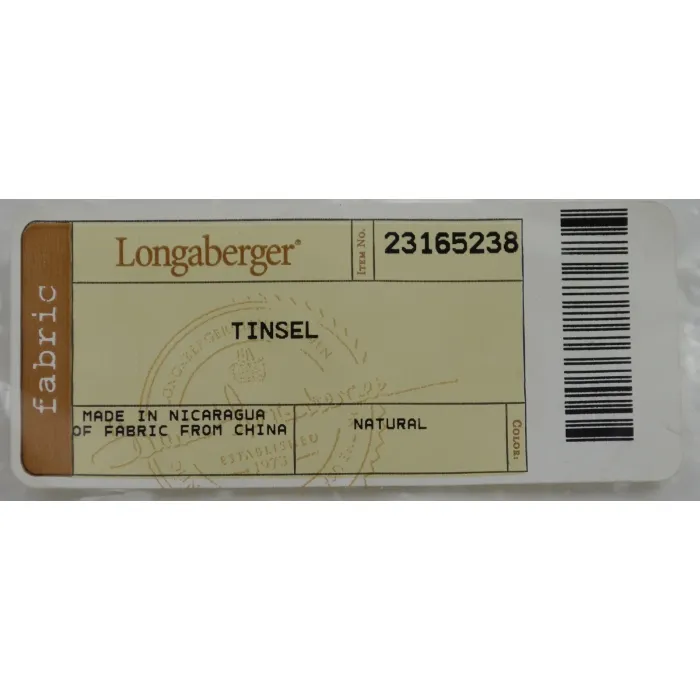 Longaberger Tinsel Basket Liner - Natural