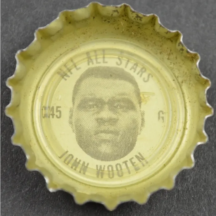 Coca Cola NFL Bottle Cap - Cleveland Browns - John Wooten - Coke King Size