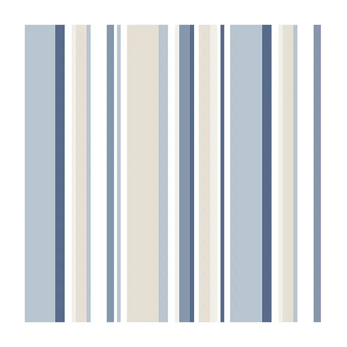 Step Stripe Wallpaper Navy, Blue, Beige, White Norwall Wallcovering SY33963