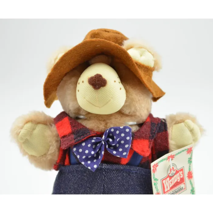 Furskins Bears - Farrell Furskins 1986 Wendys Christmas Bear - 7.5" Tall