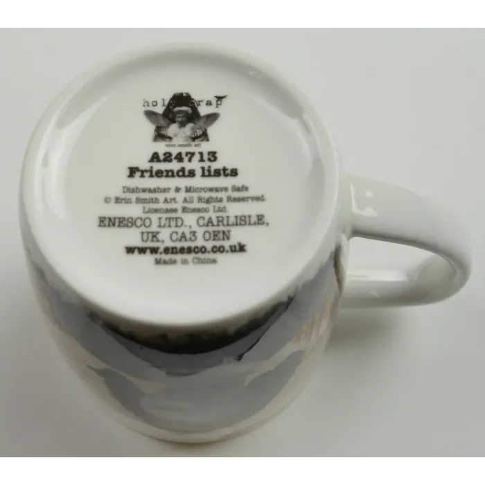 Holy Crap By Erin Smith - 14 Oz. Bone China Mug - Friends List - 3.875" Tall
