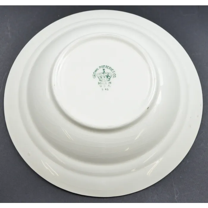 Crown Potteries - 5 45 Pattern - Soup Bowl - 8" Round