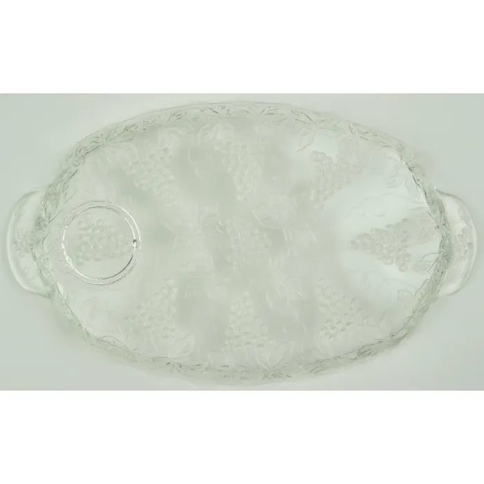 Anchor Hocking - Vintage Clear Pattern - Snack Plate