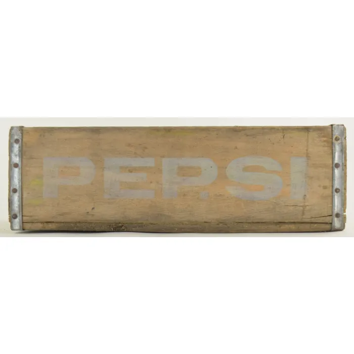 Pepsi Cola Crate - Wood Grain Carrier - Signer 1983