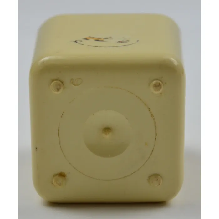 Vintage Yellow & Gold Plastic Salt & Pepper Shakers - 2.25" Tall