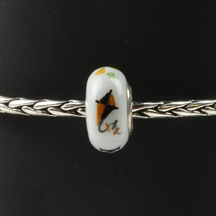 Fenton Art Glass Artisan Crafted Bead - Kappa Alpha Theta - Sterling Silver Core