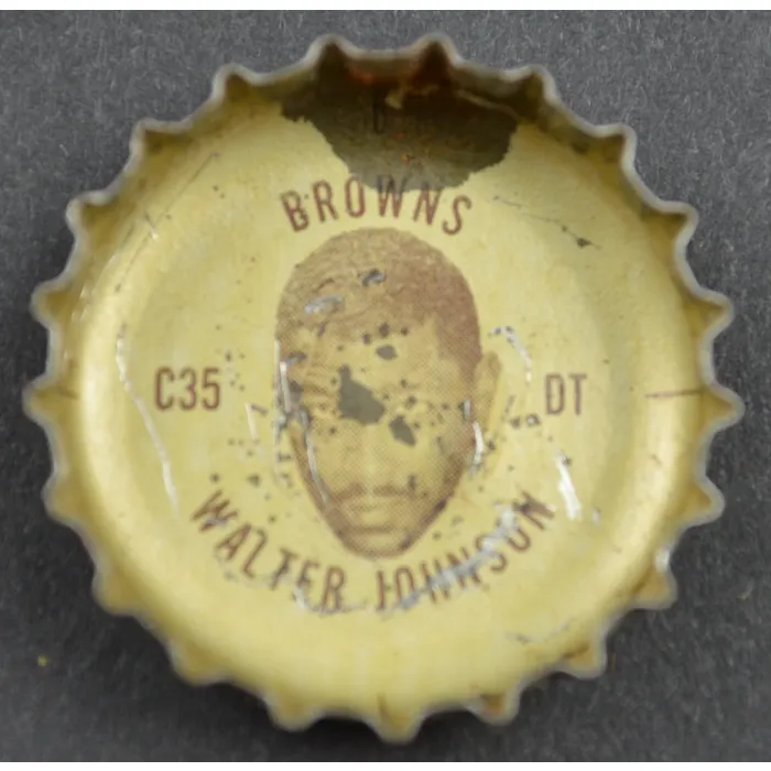 Coca Cola NFL Bottle Cap - Cleveland Browns - Walter Johnson - Coke