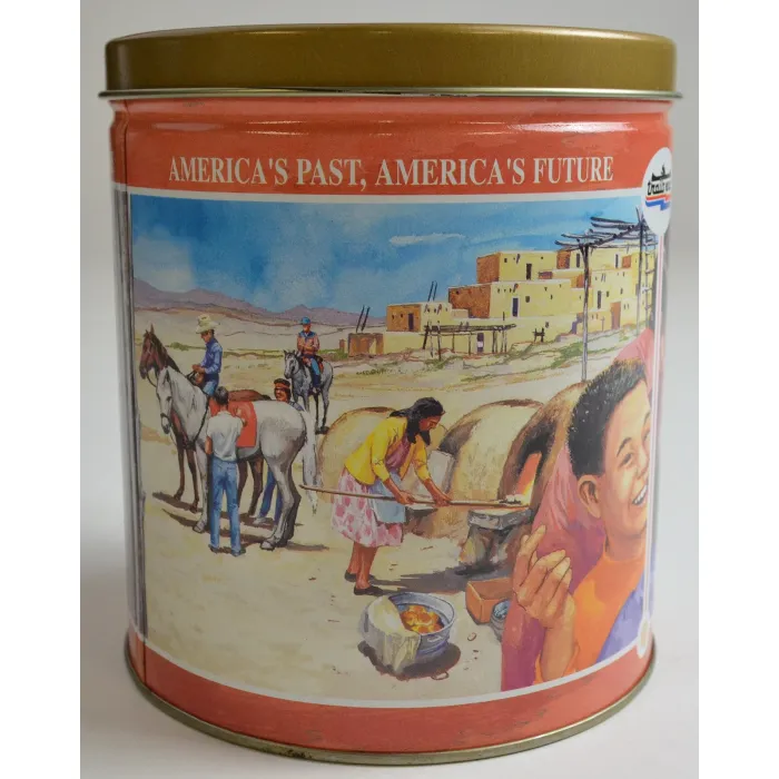 Trails End Americas Past, Americas Future Gourmet Caramel Corn 12 Oz. Tin