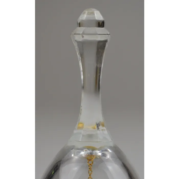 Avon 24% Full Lead Crystal Floral Pattern Bell - 5.75" Tall