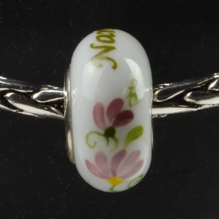 Fenton Art Glass Artisan Crafted Bead - Nana - Sterling Silver Lined
