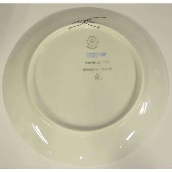 Royal Copenhagen Porcelain Christmas Collector Plate - Immervad Bridge 1977