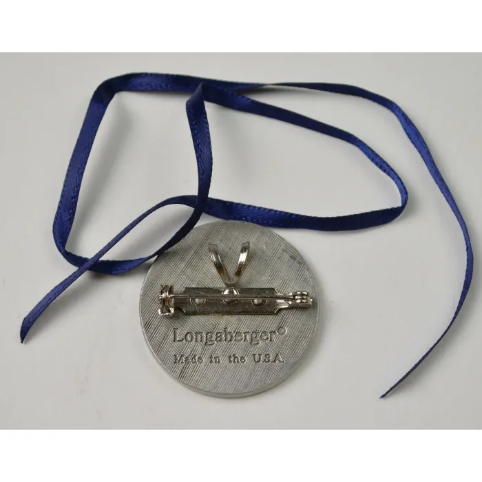 Longaberger Collectors Club "Celebrating Ten Years" Pewter Pin / Tie-On