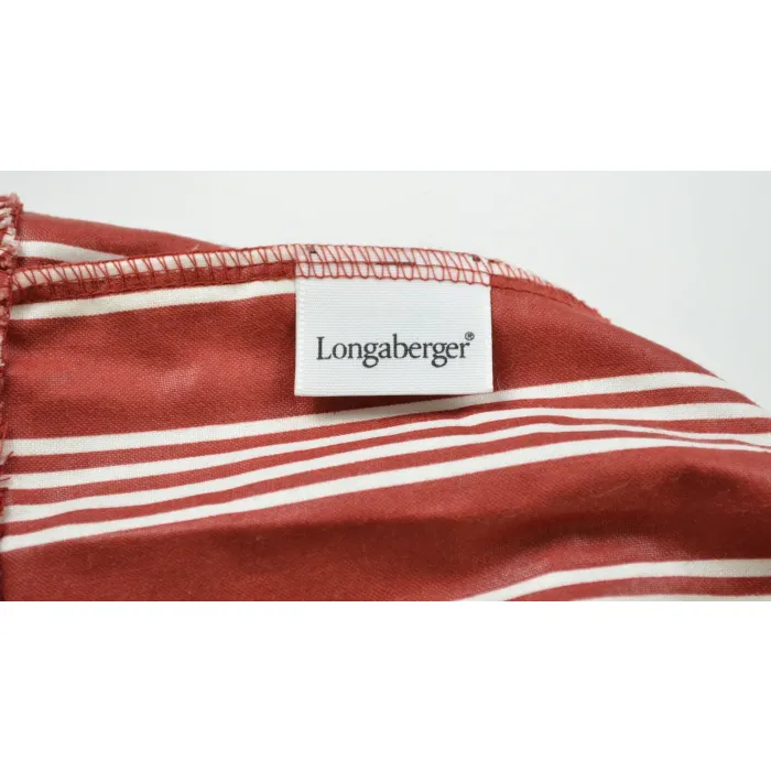 Longaberger Red Stripe Round Basket Liner - 9" Round
