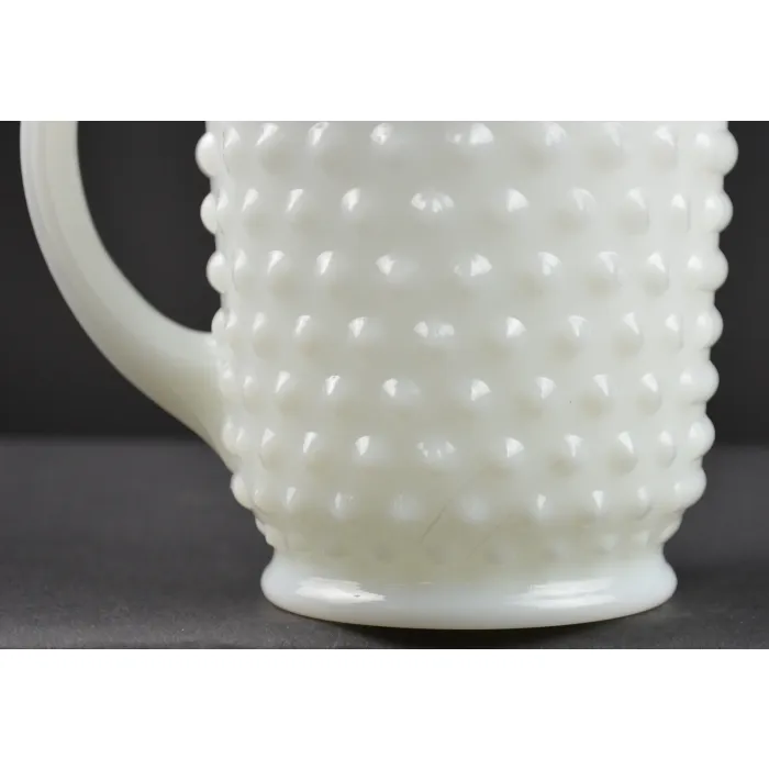 Anchor Hocking - Hobnail Milk Glass Pattern - Pint Pitcher - 4.75" Tall