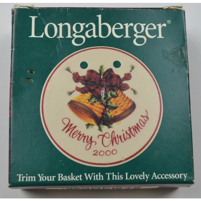 Longaberger Pottery Merry Christmas Tie-On