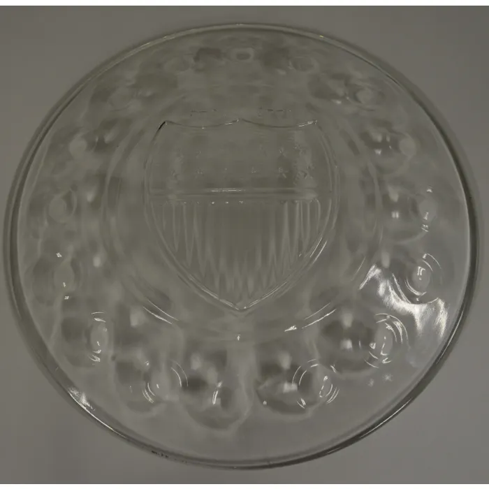 Clear Glass Bicentennial Plate - Shield Pattern - 1776 - 1976 - 8" Round