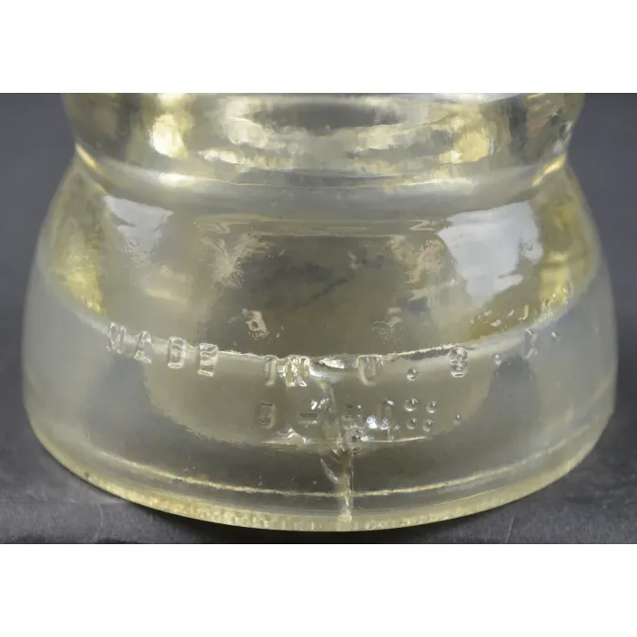 Vintage Hemingray No. 45 Clear Glass Insulator - 5-50 - 3.75" Tall