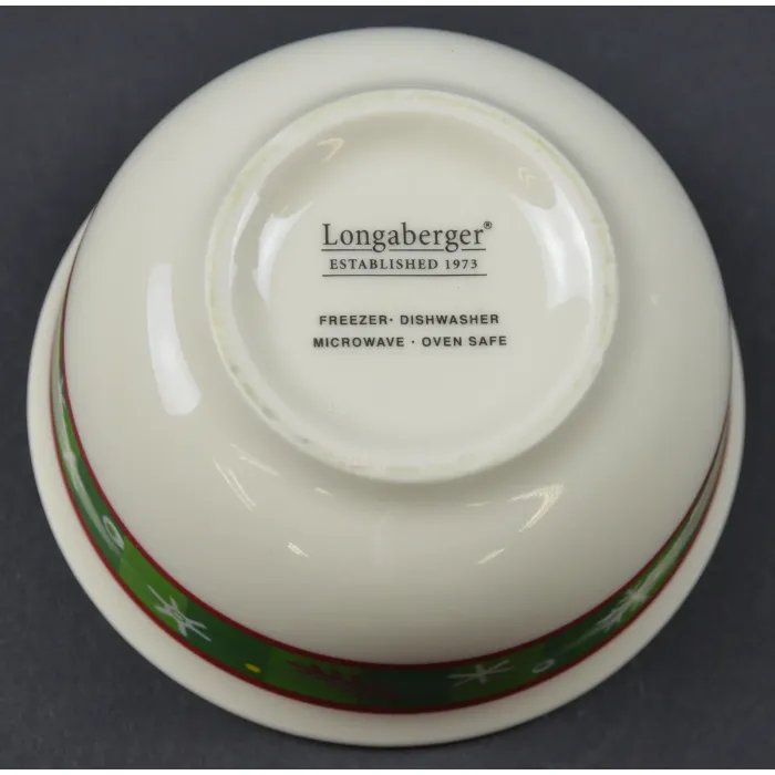 Longaberger - Bluster The Snowman Pattern - Holiday Bowl - 4.375" Round