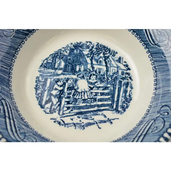 Royal - Currier Ives Blue Pattern - Fruit / Dessert (Sauce) Bowl