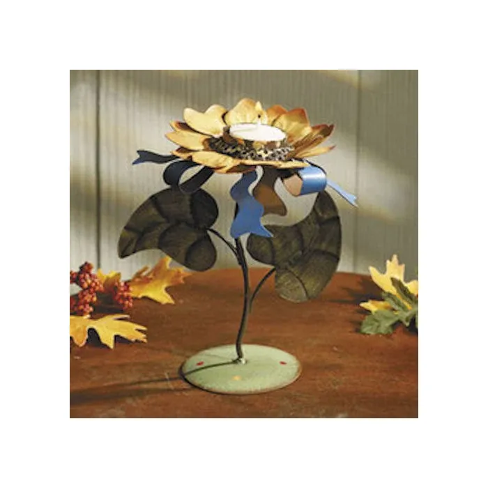 Sunflower Metal Table Top Decoration - Tea Light Candle Holder