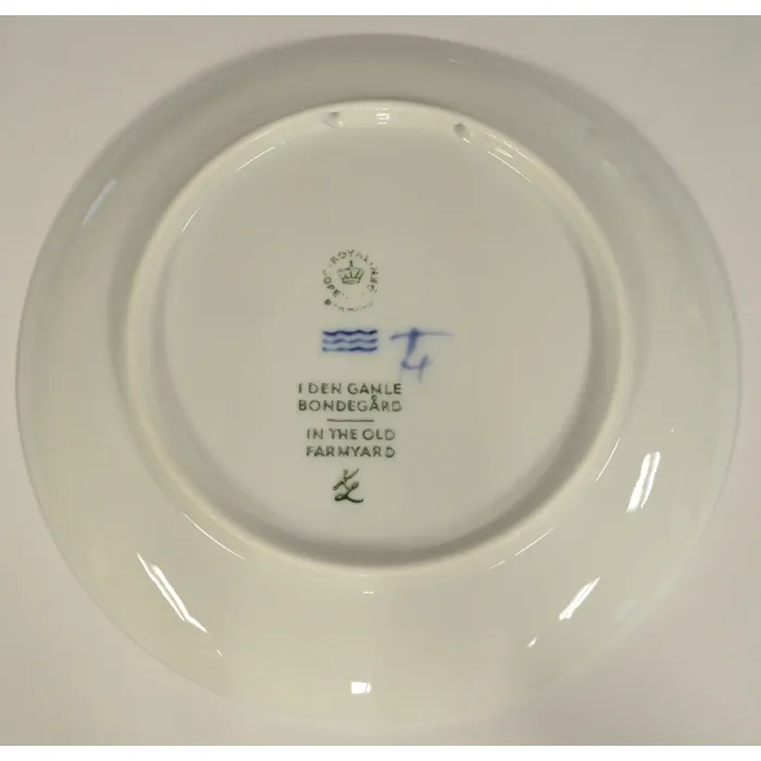 Royal Copenhagen Christmas Collector Plate - In The Old Farmyard 1969