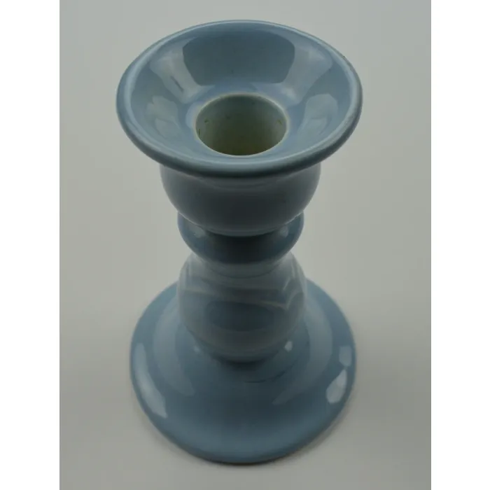 Pfaltzgraff Candlestick Holder - Gazebo Blue Pattern - 5" Tall